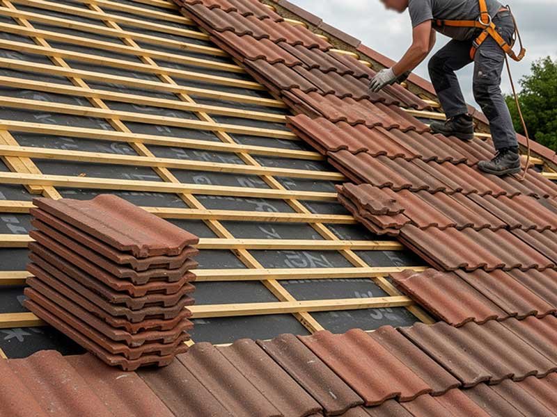 Roof repair work by Roof Revive Galway